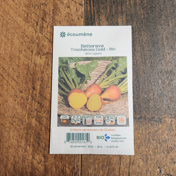 Organic 'Touchstone Gold' Yellow Beetroot