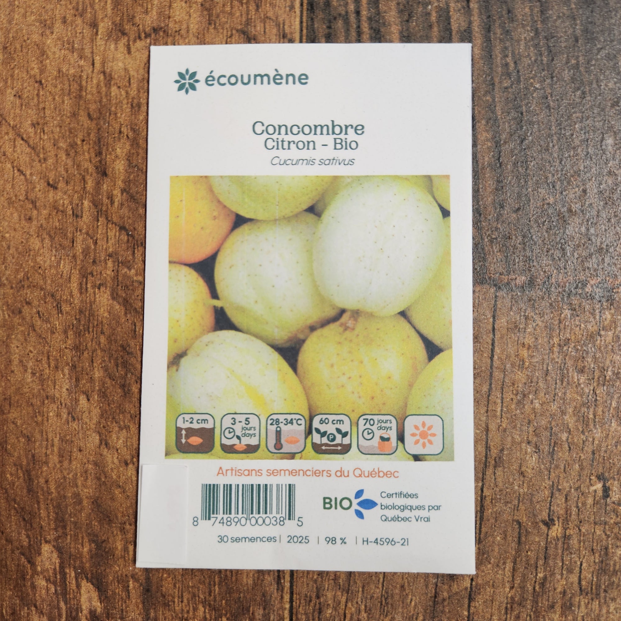 Organic 'Lemon' Cucumber