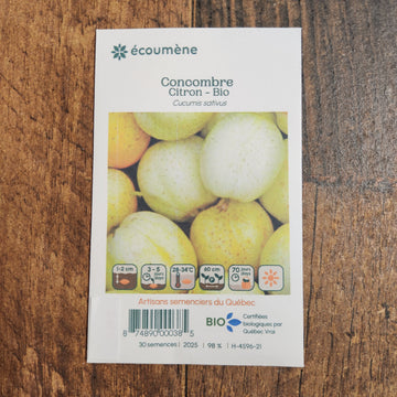 Concombre 'Citron' bio