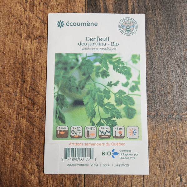 Organic garden chervil