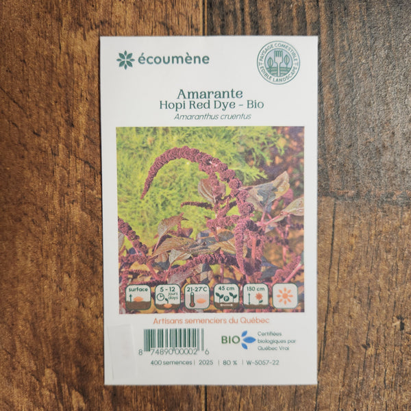 Amarante ‘Hopi Red Dye’ bio