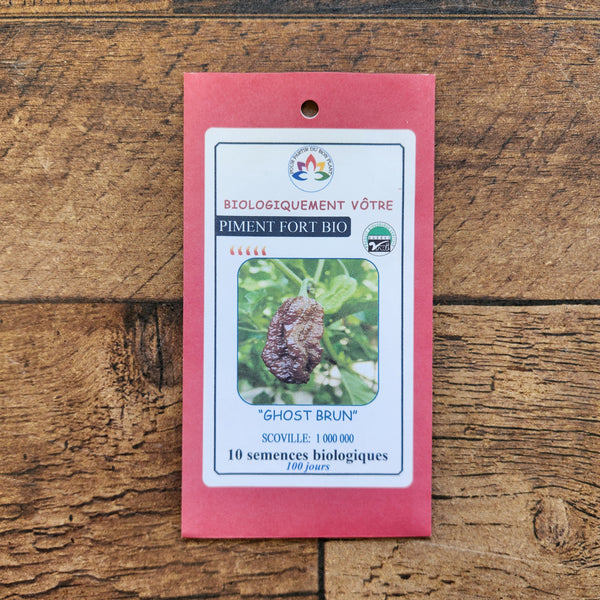 Organic brown 'Bhut Jolokia' hot pepper