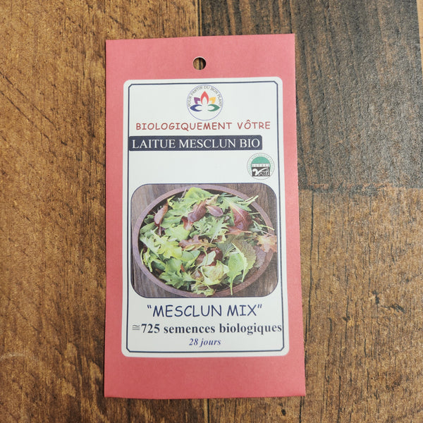 Organic mesclun mix lettuce