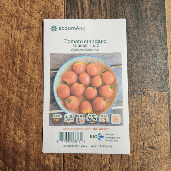 Organic Standard 'Glacier' Tomato