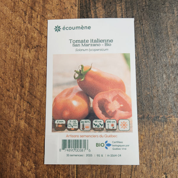 Organic Italian Tomato 'San Marzano'