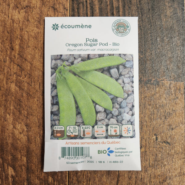 Organic 'Oregon Sugar Pod' Peas