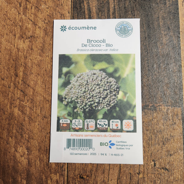 Organic Broccoli 'De Cicco'