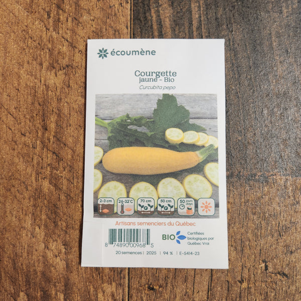 Yellow zucchini organic