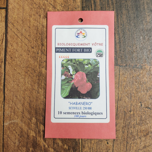 Organic red 'Habanero' hot pepper
