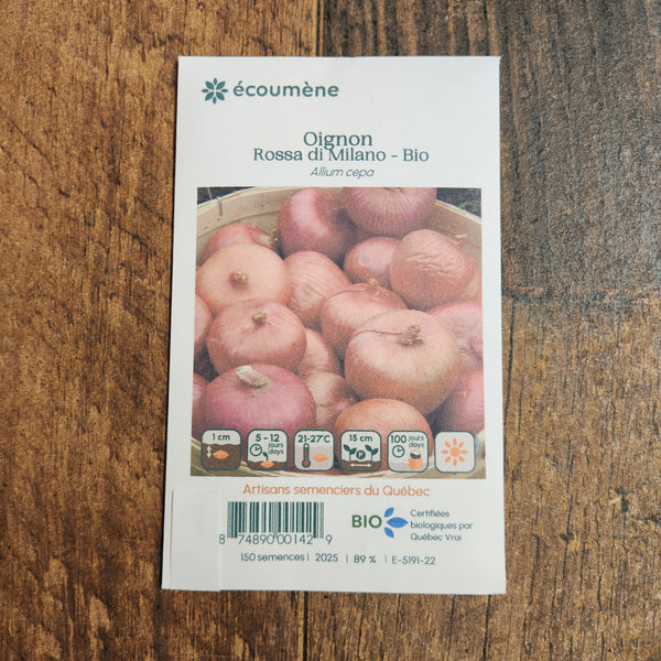 Oignon 'Rossa di Milano' bio