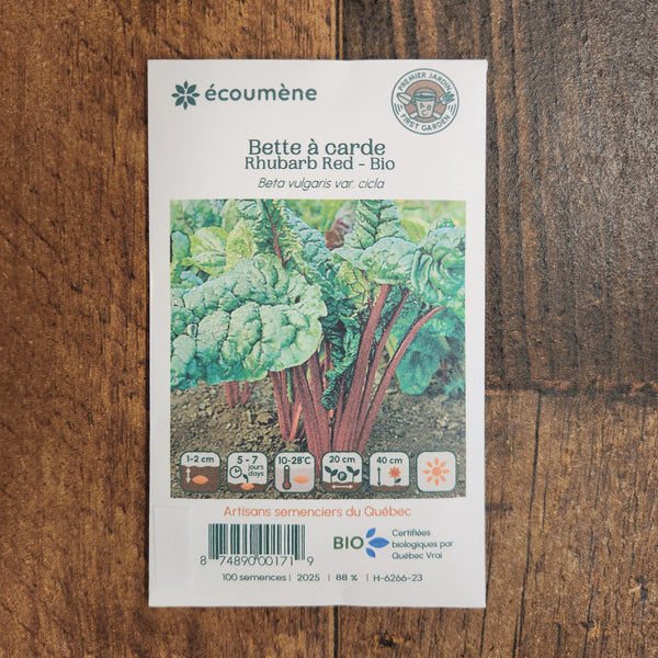 Organic 'Rhubarb' Swiss Chard