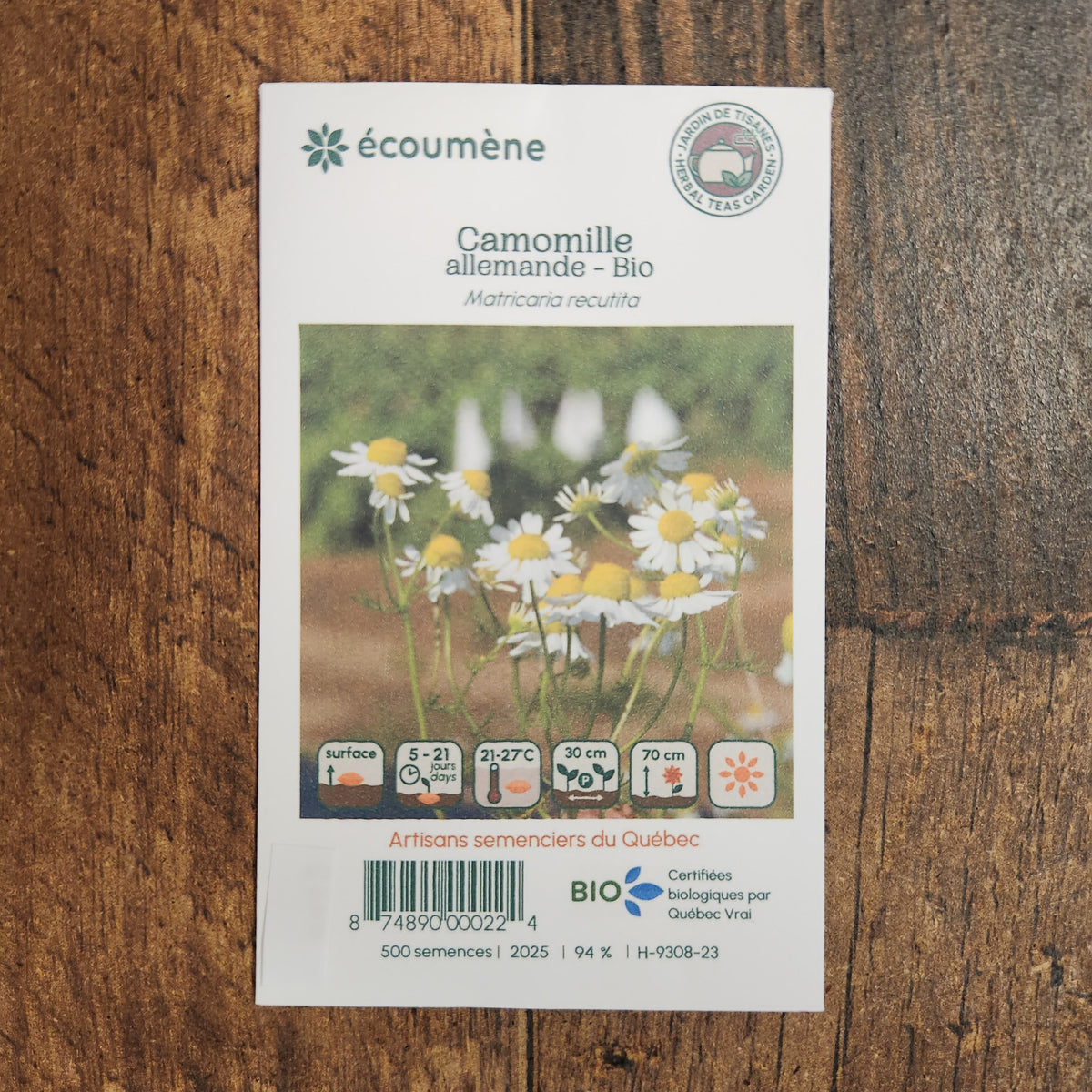 Organic 'German' chamomile