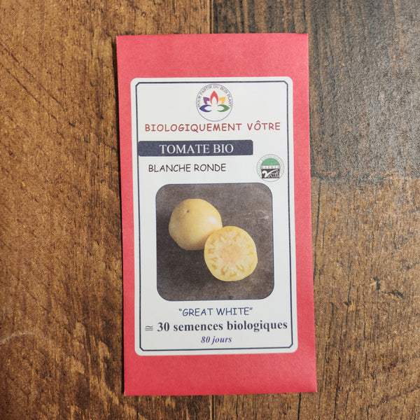 Organic white tomato 'Great White'