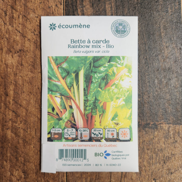 Organic 'Rainbow' Swiss Chard