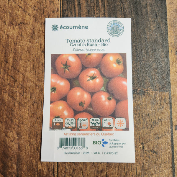 Organic Standard Tomato 'Czech's Bush'