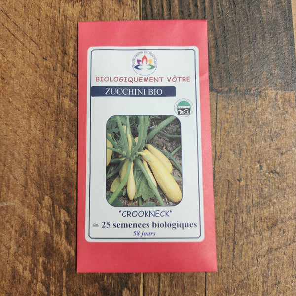 Organic yellow 'Crookneck' zucchini