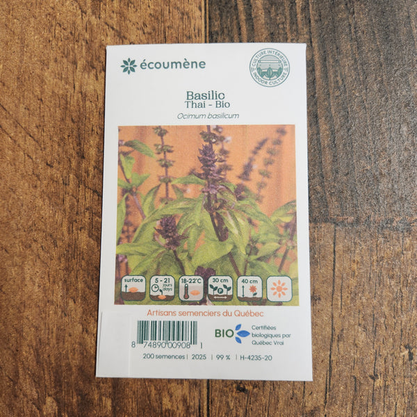 Basilic Thai bio