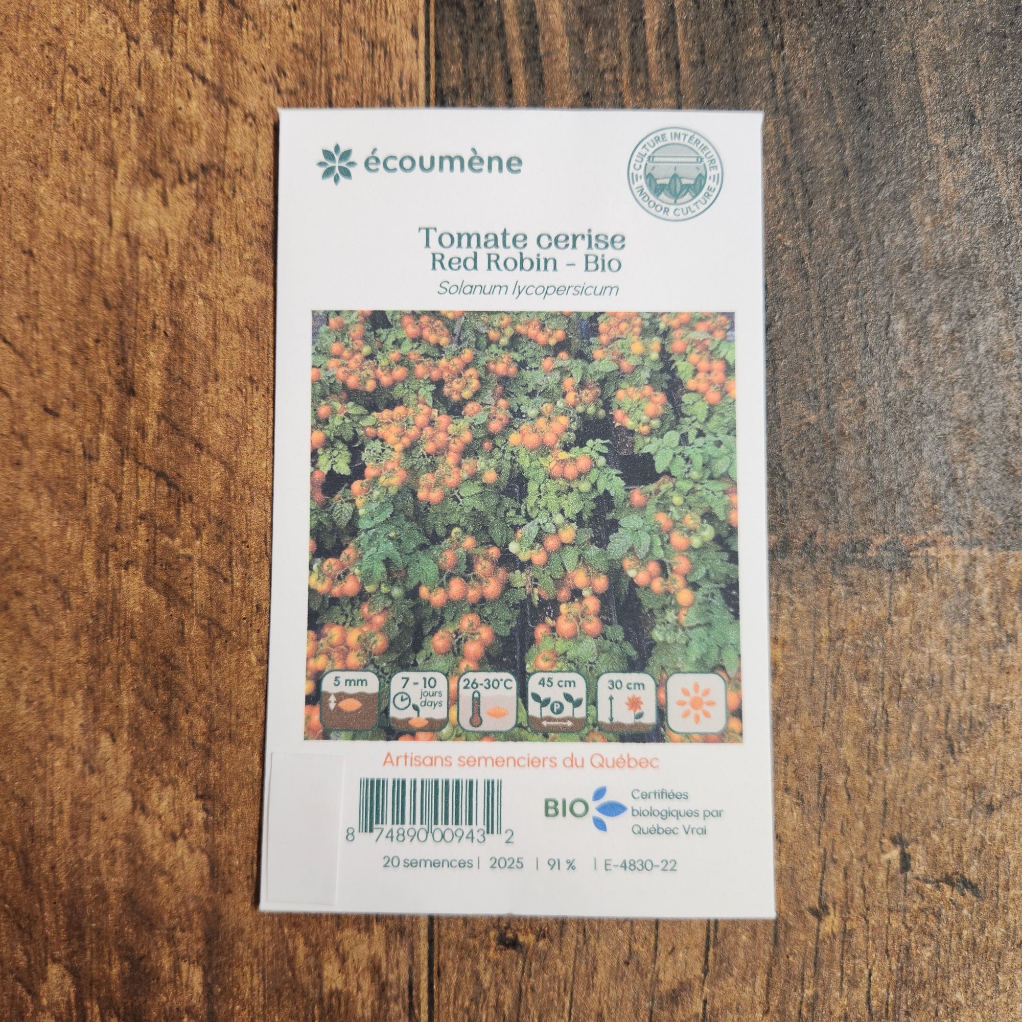 Organic 'Red Robin' Cherry Tomato