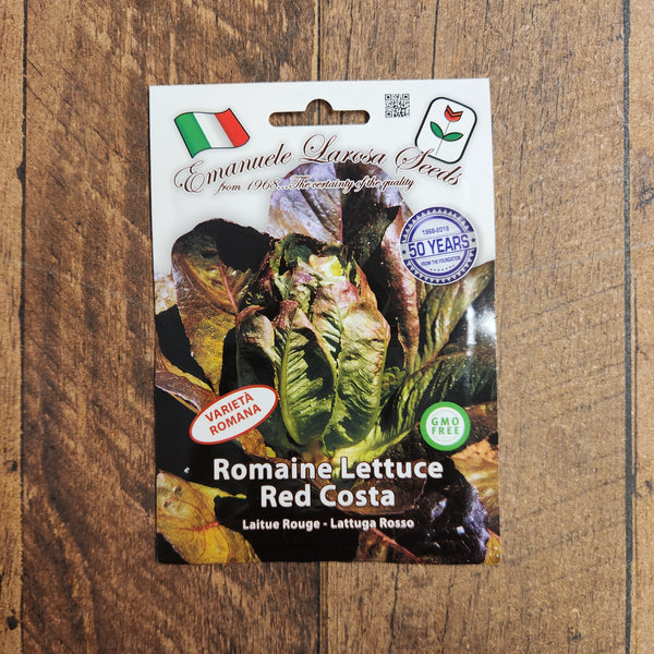 Red Romaine Lettuce 'Costa Rosata'