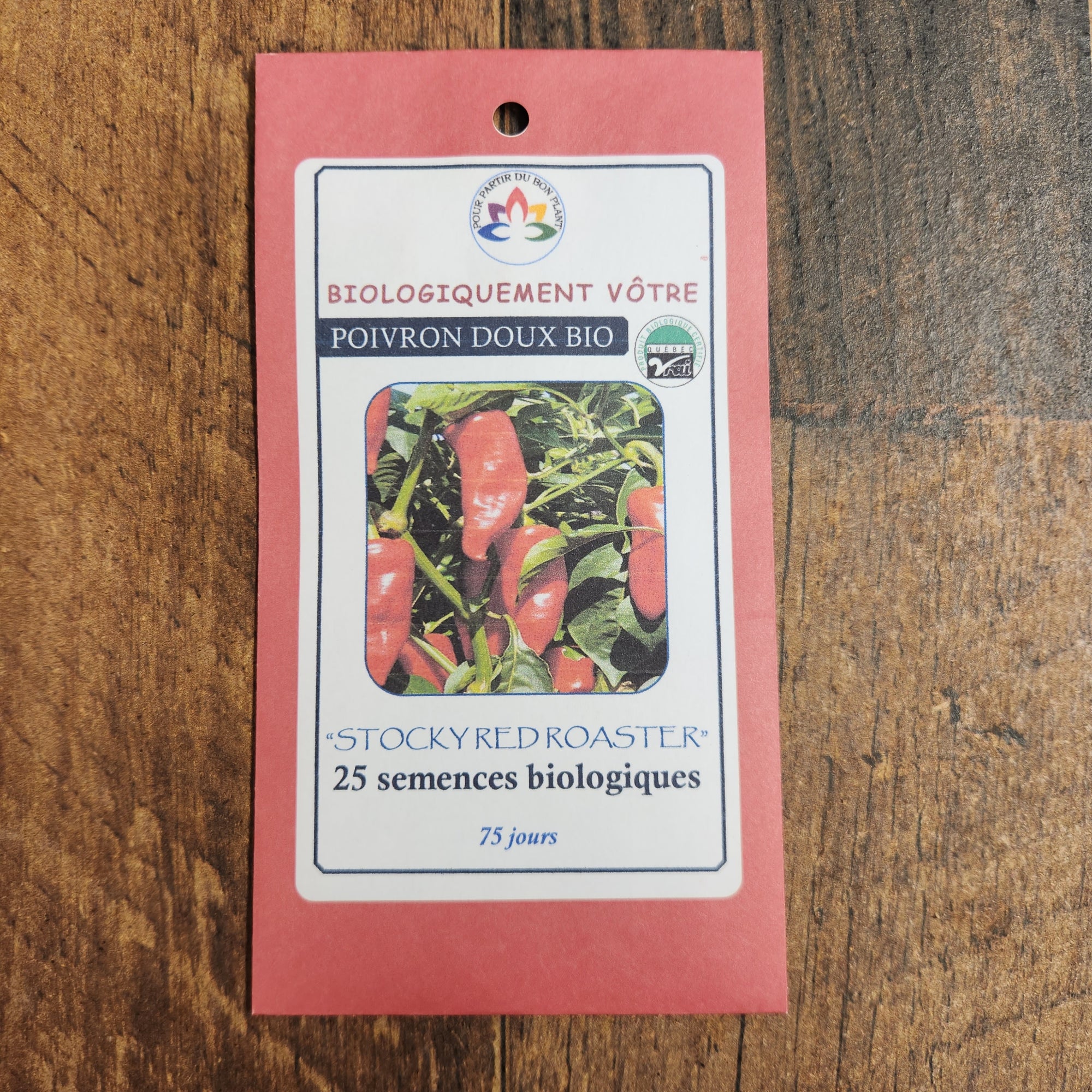 Organic ‘Stocky Red Roaster’ sweet pepper (<em>Capsicum annuum</em>)