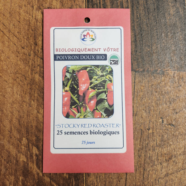 Organic red pepper 'Stocky Red Roaster'