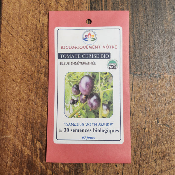 Organic cherry tomato 'Dancing with Smurfs'