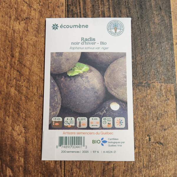 Organic Winter Black Radish