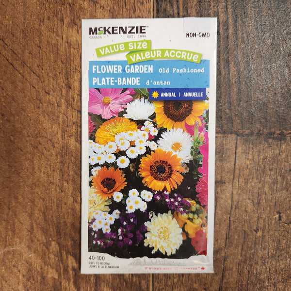 Mix of old-fashioned flower beds