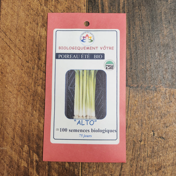 Organic summer leek 'Alto'
