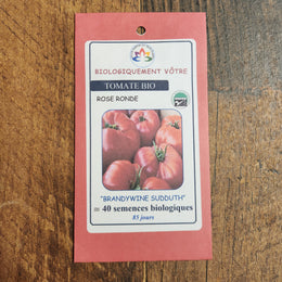 Organic pink tomato 'Brandywine Sudduth's'