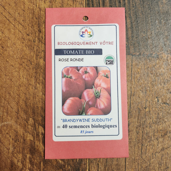 Organic pink tomato 'Brandywine Sudduth's'