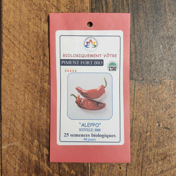 Organic 'Aleppo' hot pepper