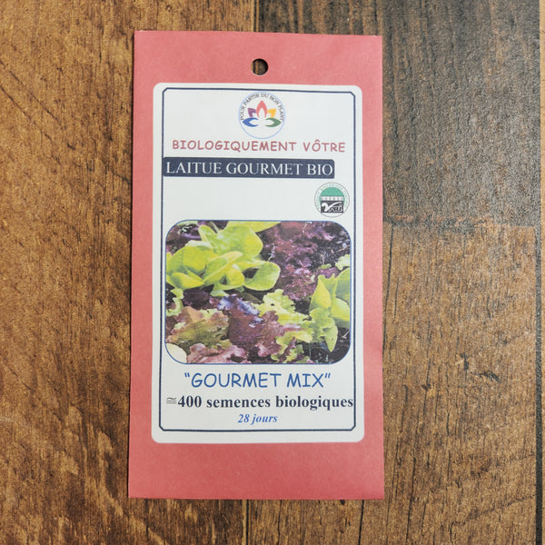 Organic 'gourmet mix' lettuce