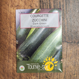 Organic Zucchini 'Dark Green'