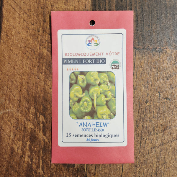 Organic 'Anaheim' hot pepper