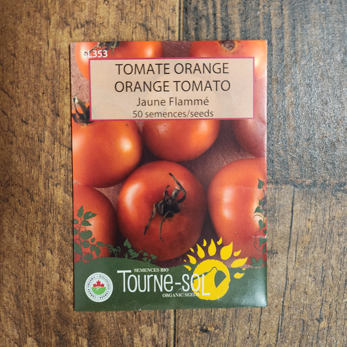 Tomate orange flammée (<em>Solanum lycopersicum</em>)
