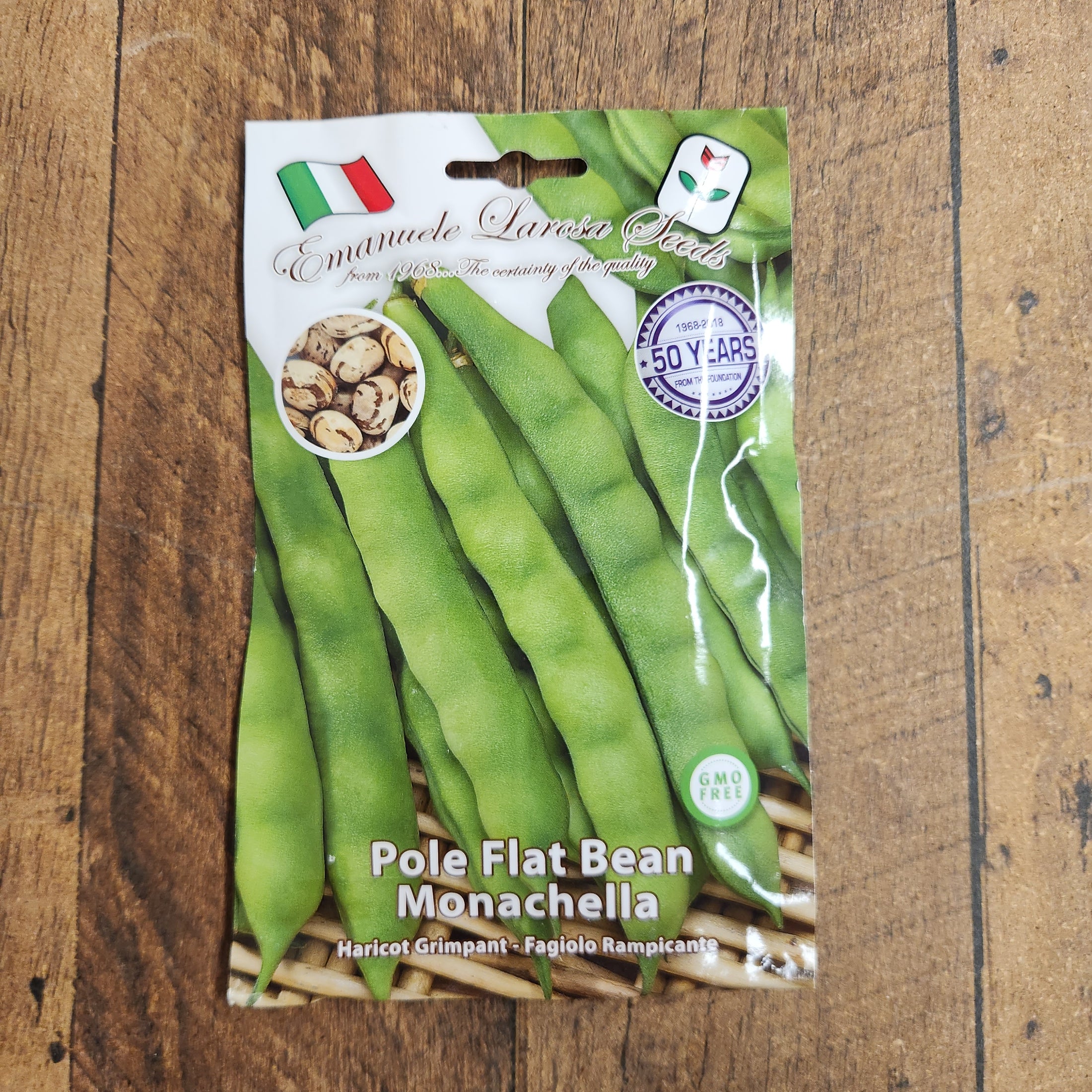 Flat pole bean 'Monachella'