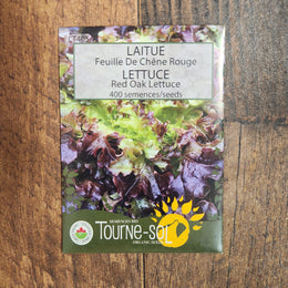 Organic red oak leaf lettuce