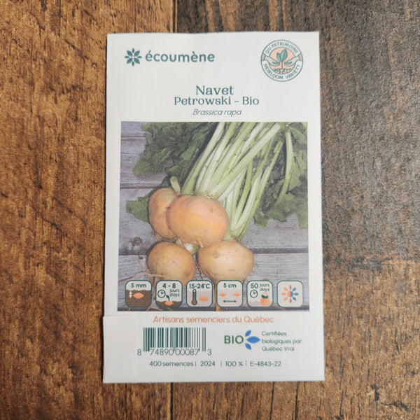 Organic 'Petrowski' turnip