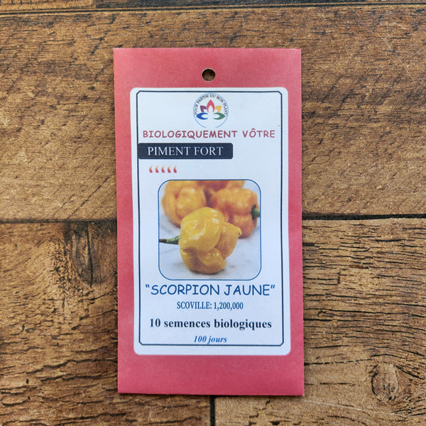 Organic yellow 'Trinidad Scorpion' hot pepper