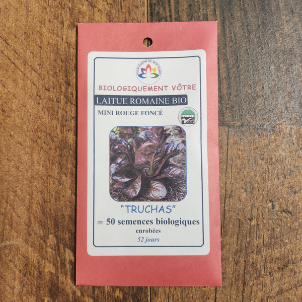 Organic mini romaine lettuce 'Truchas'
