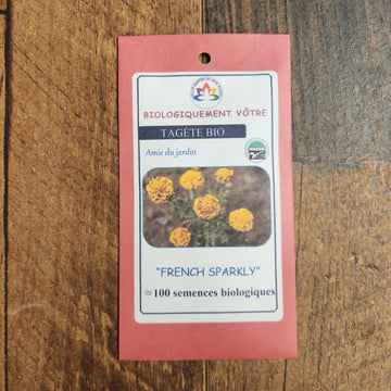 Organic 'French Sparkly' marigold