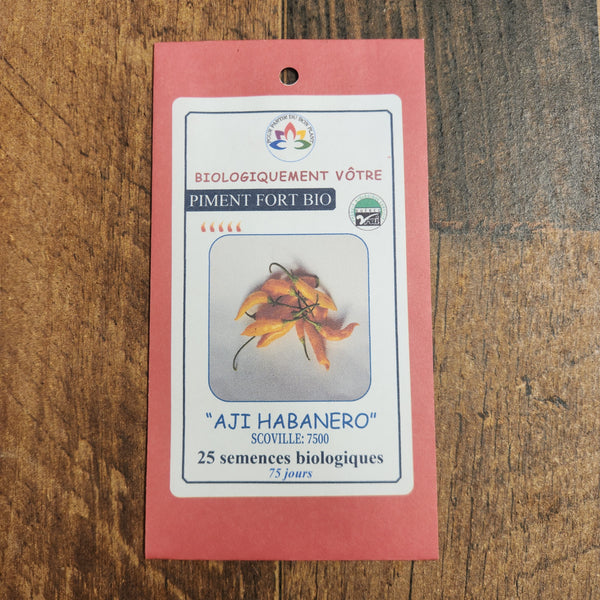 Organic 'Aji Habanero' Hot Pepper