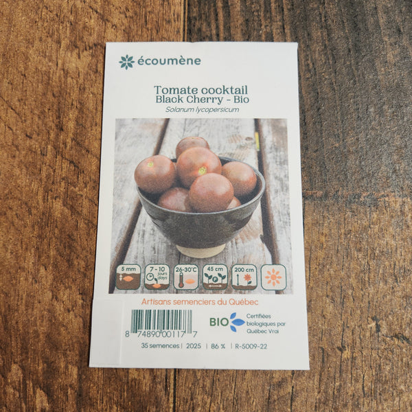 Organic Cocktail Tomato 'Black Cherry'