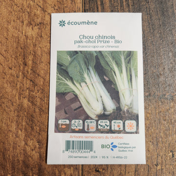 Chou chinois 'Pak-Choï Prize' bio