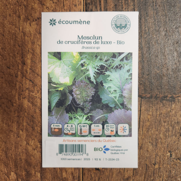 Organic luxury cruciferous mesclun