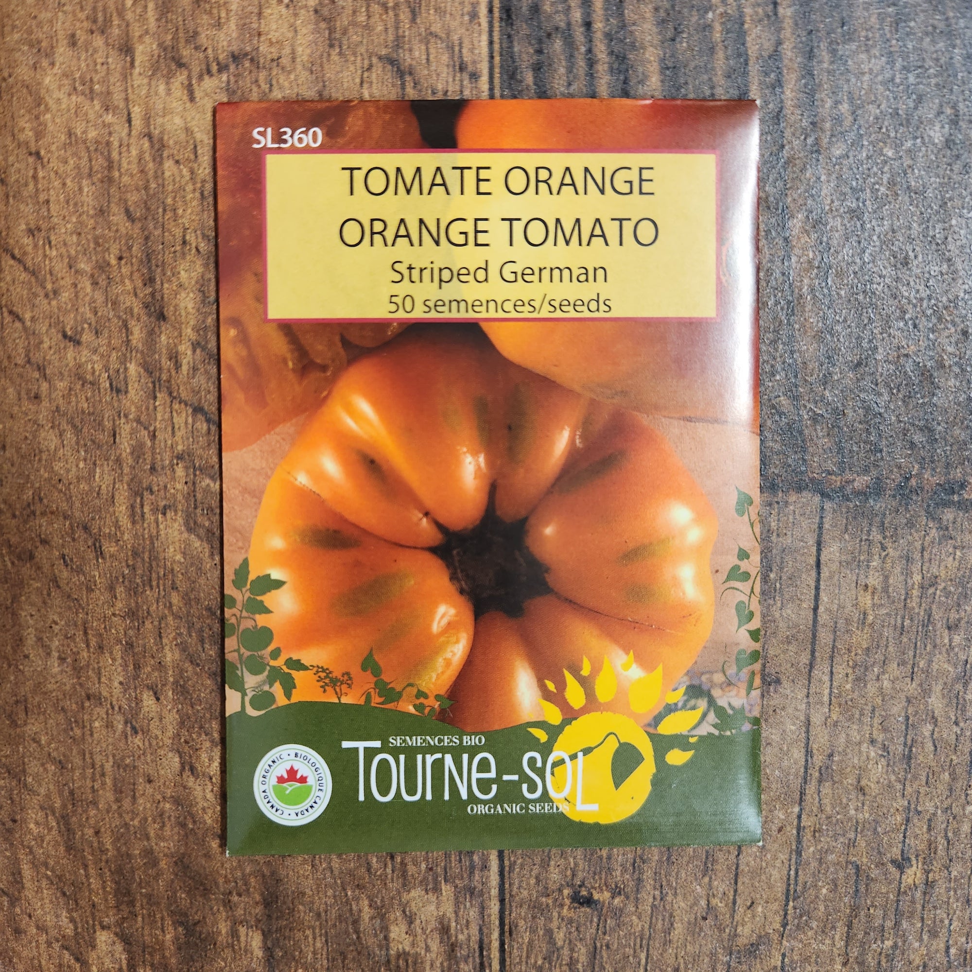 Tomate orange ‘Striped German’ (<em>Solanum lycopersicum</em>)