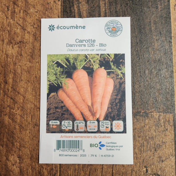 Organic 'Danvers 126' carrot
