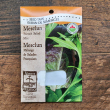 Mixed mesclun 'French Salads' on organic ribbon