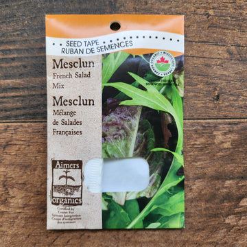 Mixed mesclun 'French Salads' on organic ribbon